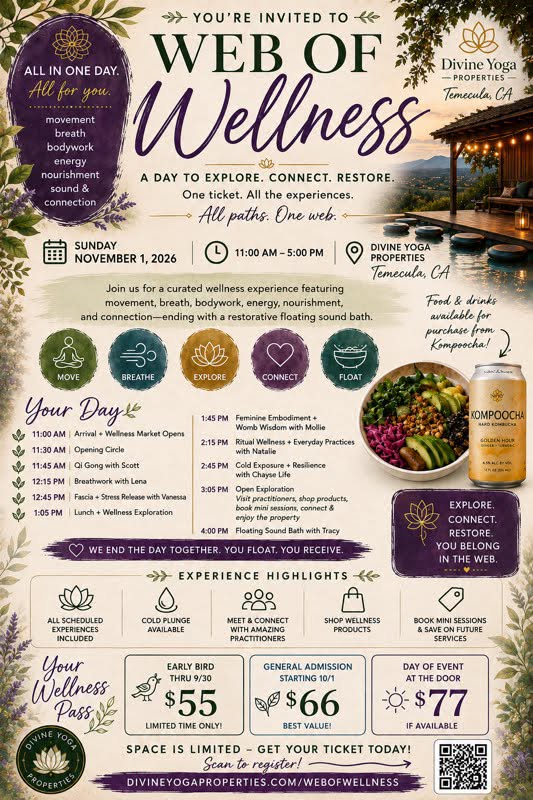 Web of Wellness Retreat | Divine Yoga Properties 11.01.2026 [RSVP OPEN]